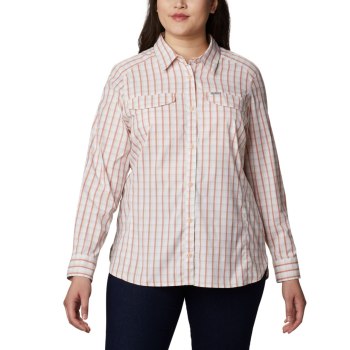 Columbia Silver Ridge Lite Plaid Long Sleeve Plus Size, Camisa Rosas Para Mujer | 918052-AMP